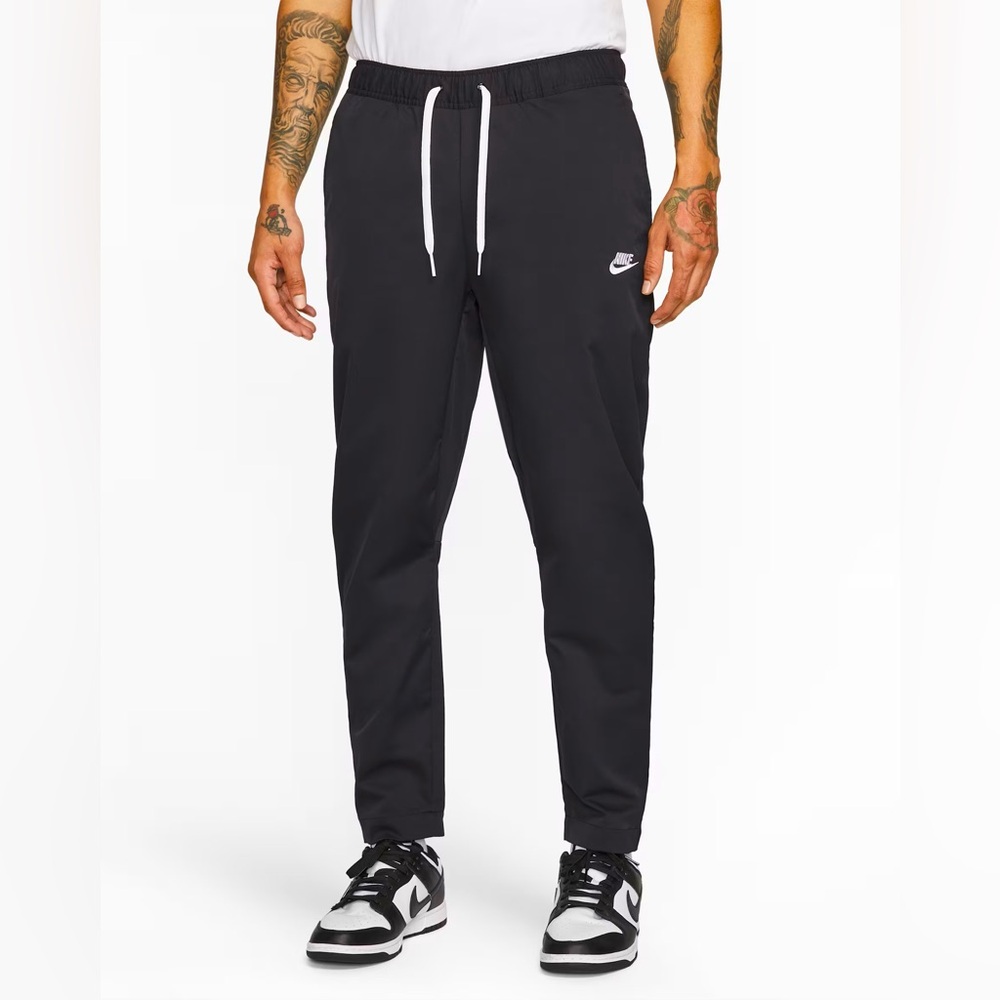 Nike Club Woven Pants XXL Black Tapered Leg Athletic Jogger Drawstring